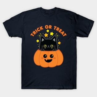 Trick or Treat Black Cat T-Shirt